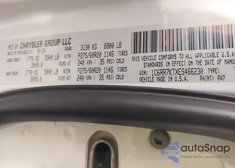 2014 Ram 1500 St из США, поврежденный, VIN 1C6RR7KTXES466230